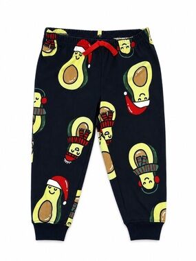 Navy Pajama Pants with Avocado Print